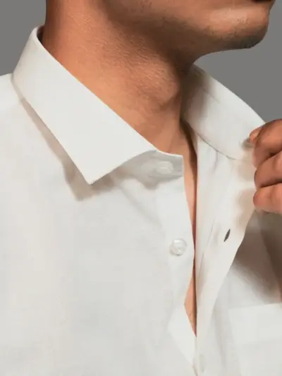 essentials | white regular fit shirt