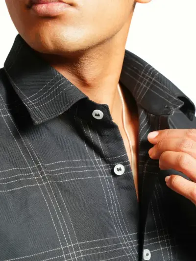 checks & flannels | black checked shirt (copy)