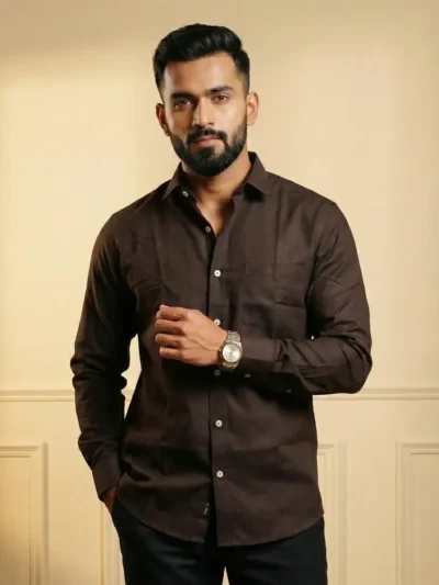 essentials | coffee enriched cotton shirt