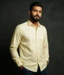 essentials | ivory enriched cotton shirt