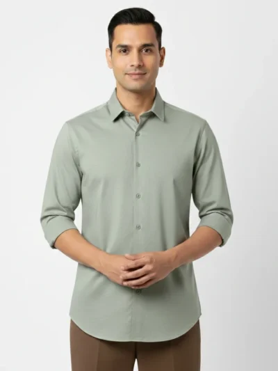 giza silk | forest green long staple giza cotton shirt