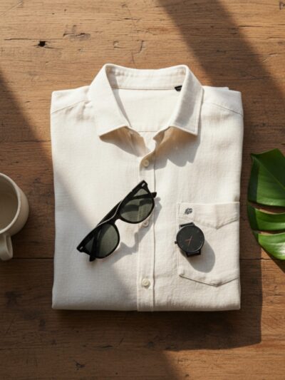 oxy linen | stark white super prime linen shirt
