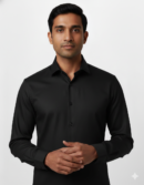 giza silk | absolute black long staple giza cotton shirt