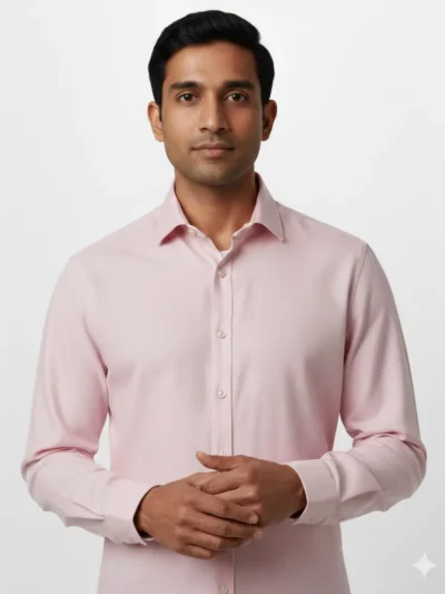 giza silk | blossom pink long staple giza cotton shirt