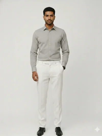 giza silk | slate grey long staple giza cotton shirt