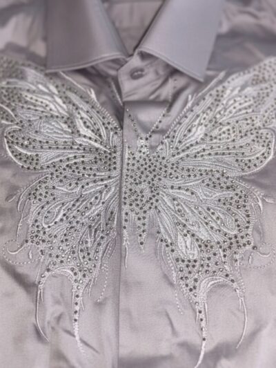 noble stitch | silver butterfly giza cotton shirt