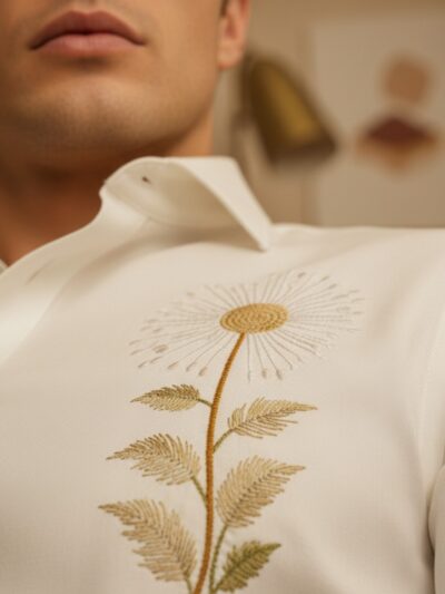noble stitch | golden bloom giza cotton shirt