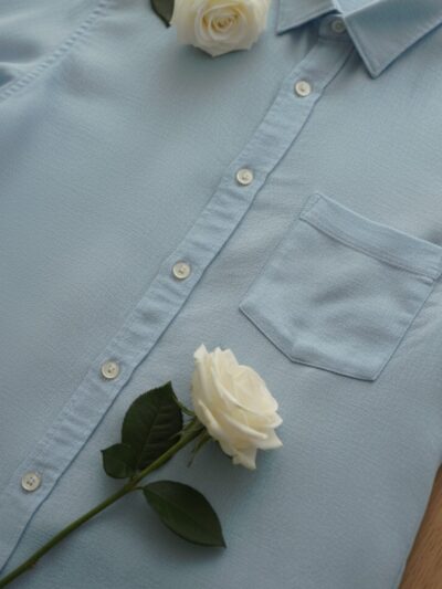 oxy linen | sky blue super prime linen shirt